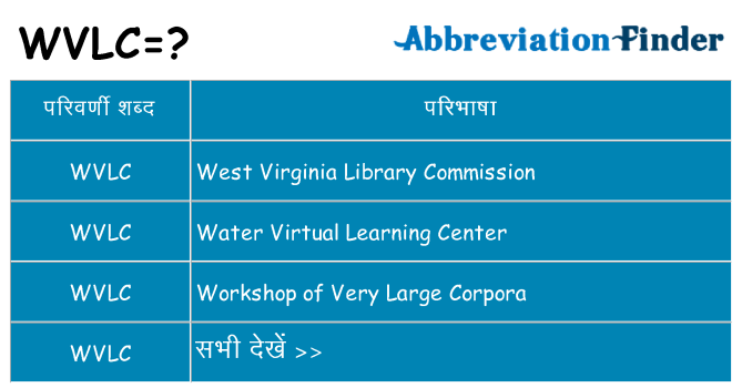 wvlc का क्या अर्थ है