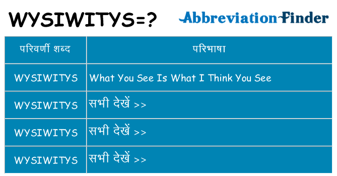 wysiwitys का क्या अर्थ है