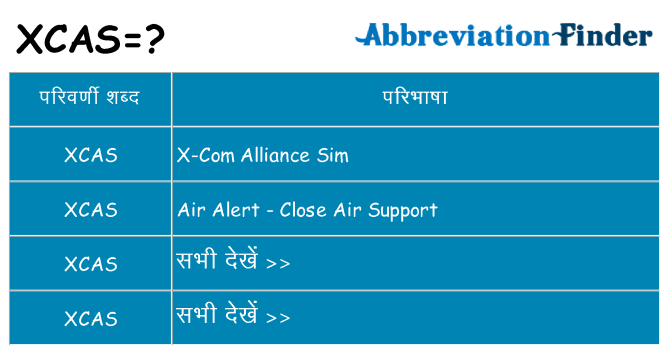 xcas का क्या अर्थ है