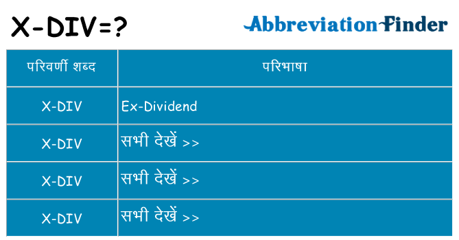 x-div का क्या अर्थ है