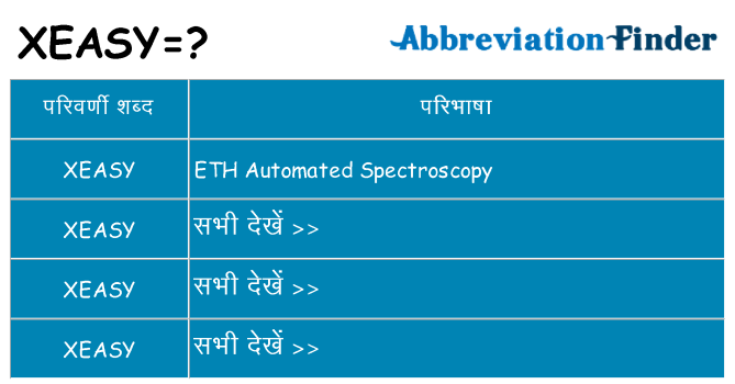 xeasy का क्या अर्थ है