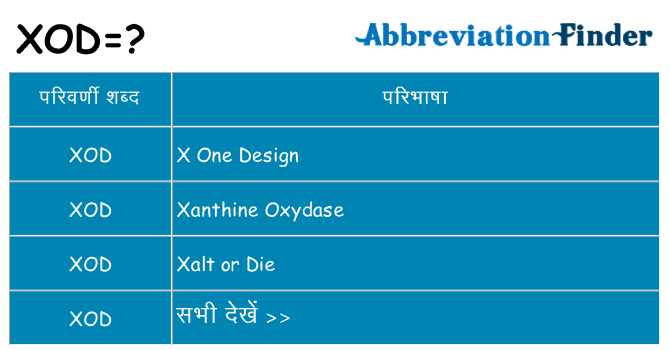 xod का क्या अर्थ है