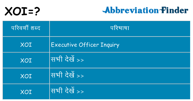 xoi का क्या अर्थ है