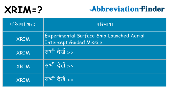 xrim का क्या अर्थ है