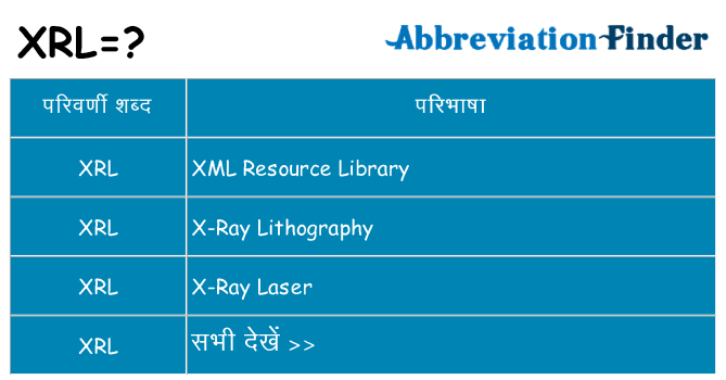 xrl का क्या अर्थ है