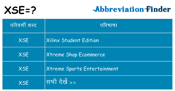 xse का क्या अर्थ है