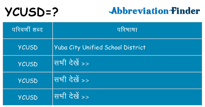 ycusd का क्या अर्थ है