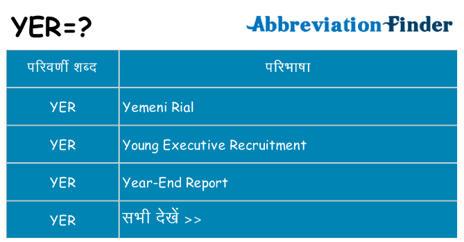 yer का क्या अर्थ है