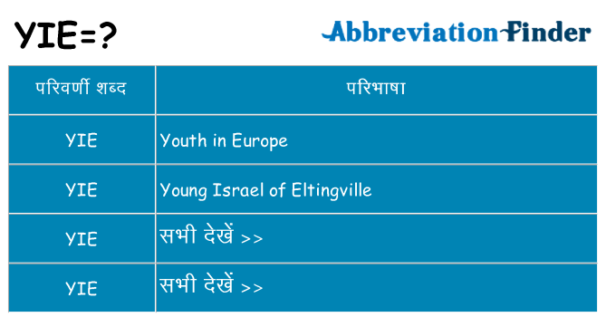 yie का क्या अर्थ है