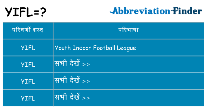 yifl का क्या अर्थ है