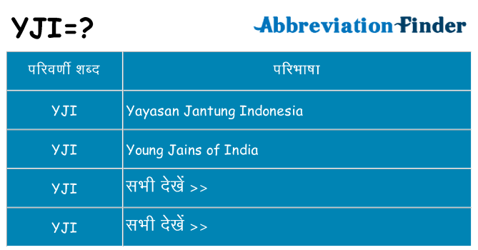 yji का क्या अर्थ है