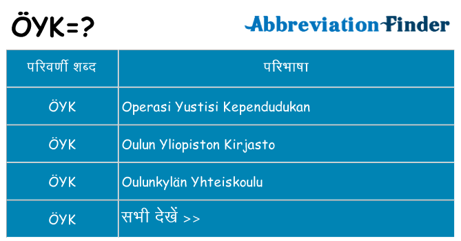 oyk का क्या अर्थ है