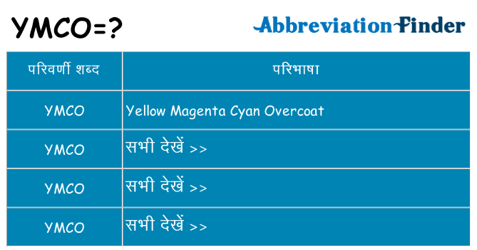 ymco का क्या अर्थ है
