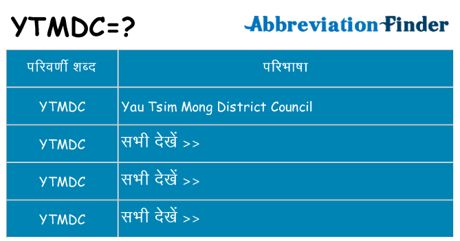 ytmdc का क्या अर्थ है