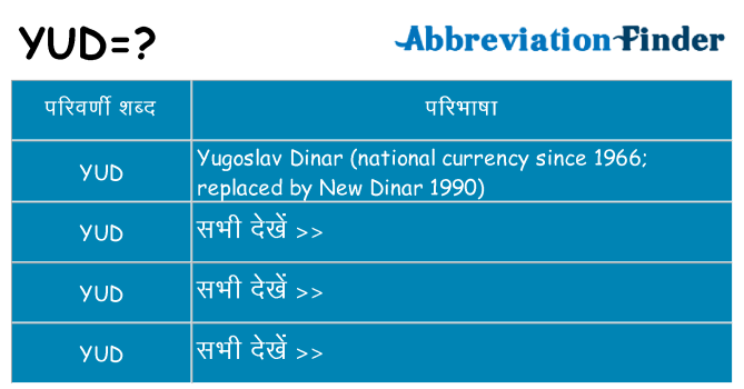 yud का क्या अर्थ है