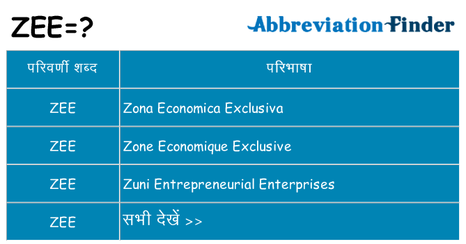zee का क्या अर्थ है