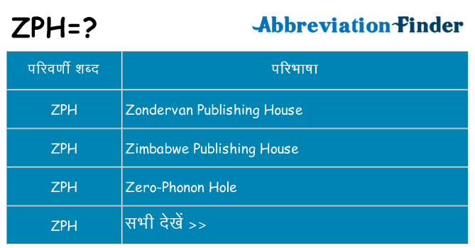 zph का क्या अर्थ है