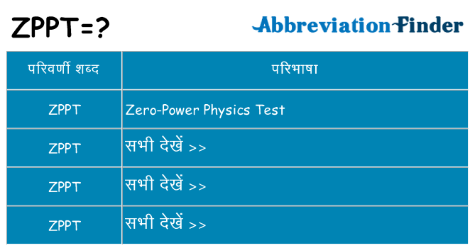 zppt का क्या अर्थ है