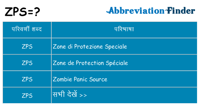 zps का क्या अर्थ है