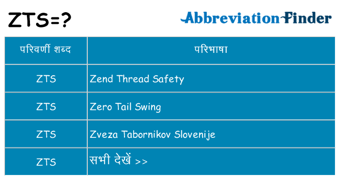 zts का क्या अर्थ है