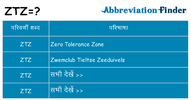 ztz का क्या अर्थ है