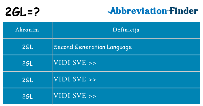 Što znači 2gl?