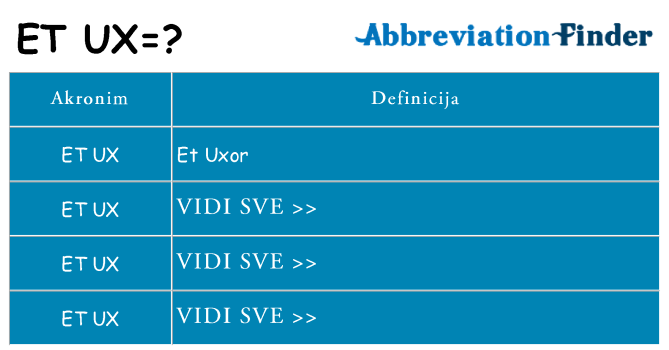Što znači et-ux?