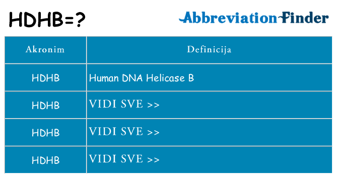 Što znači hdhb?