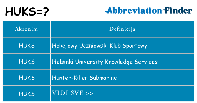 Što znači huks?