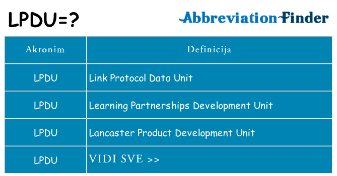 Što znači lpdu?