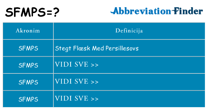 Što znači sfmps?