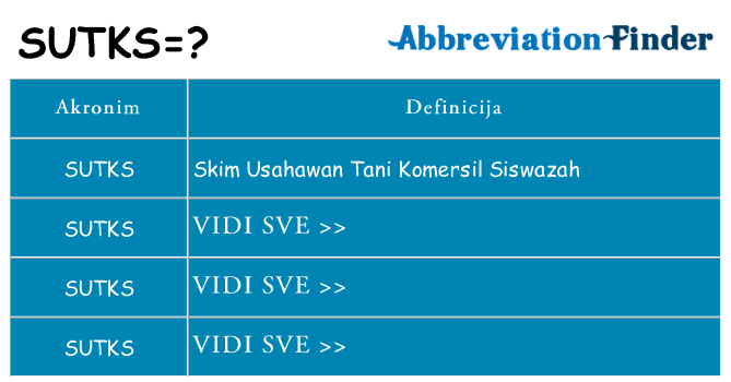 Što znači sutks?