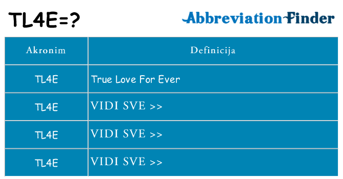 Što znači tl4e?