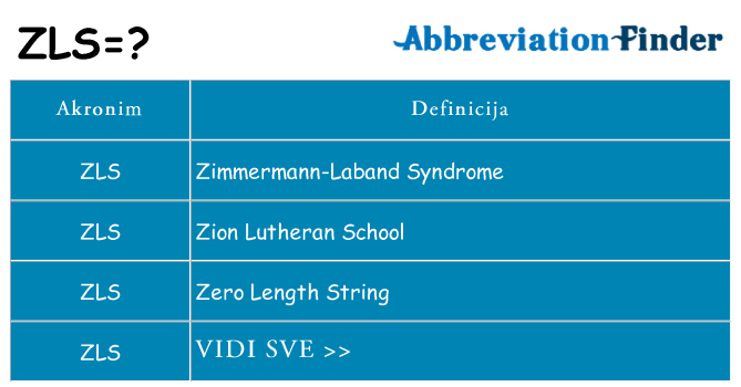 Što znači zls?