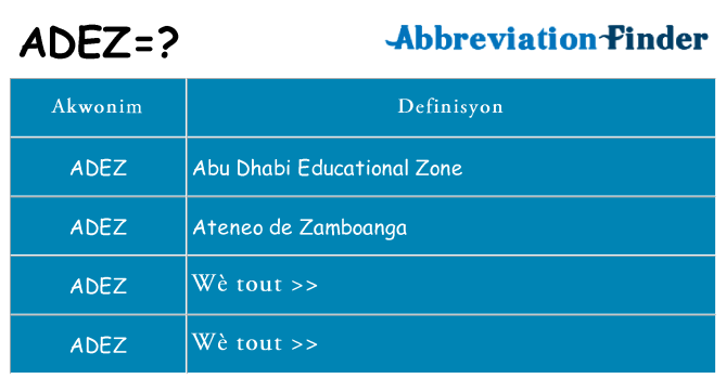 Sa adez, sa kanpe pou