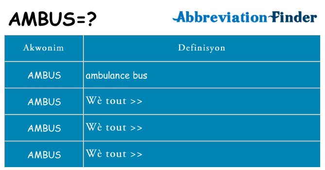 Sa ambus, sa kanpe pou