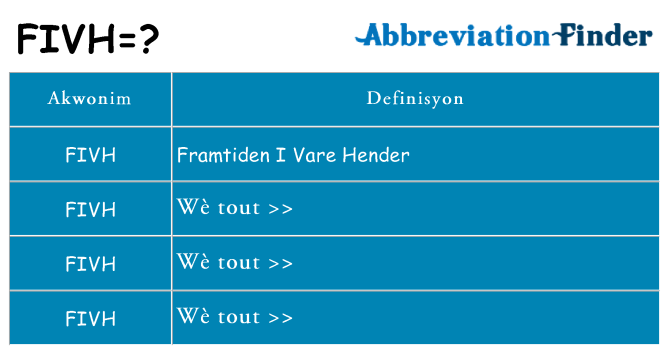 Sa fivh, sa kanpe pou