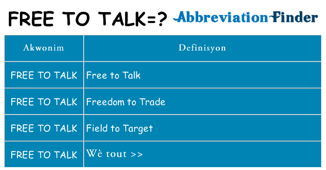 Sa free-to-talk, sa kanpe pou