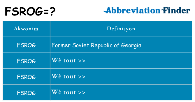 Sa fsrog, sa kanpe pou