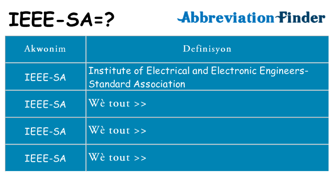 Sa ieee-sa, sa kanpe pou
