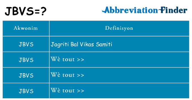 Sa jbvs, sa kanpe pou