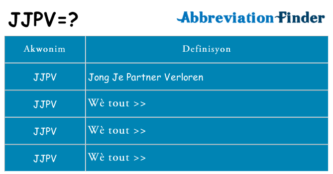 Sa jjpv, sa kanpe pou