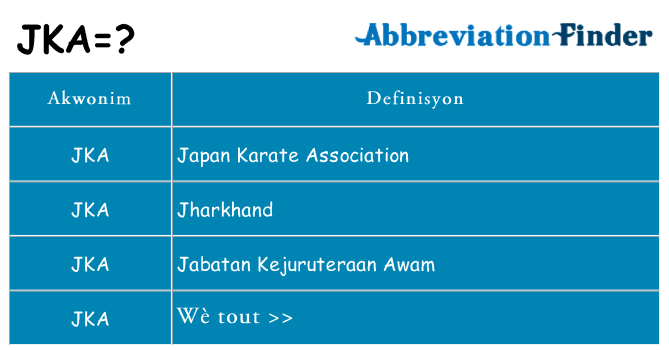 Sa jka, sa kanpe pou