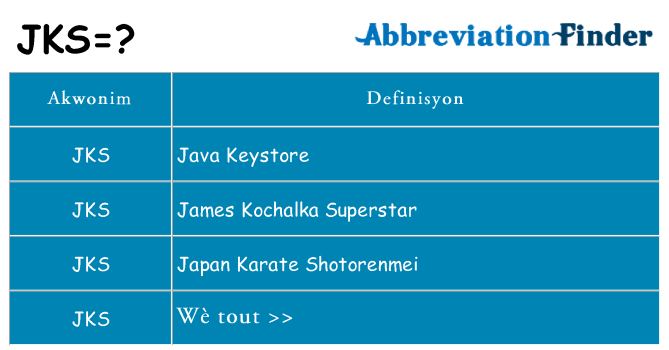 Sa jks, sa kanpe pou