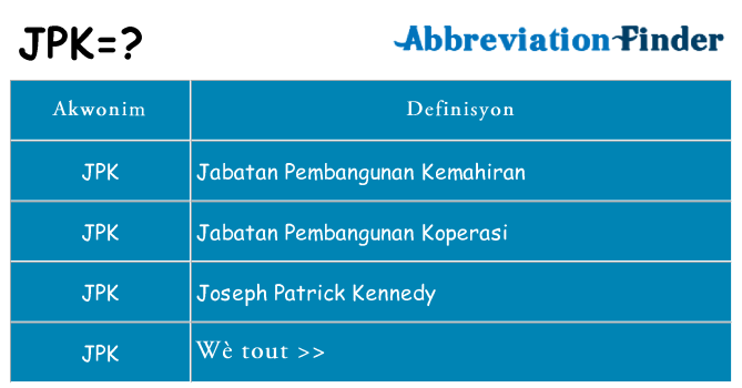 Sa jpk, sa kanpe pou