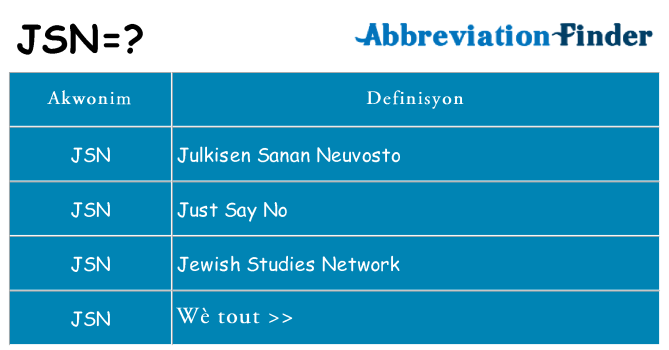Sa jsn, sa kanpe pou