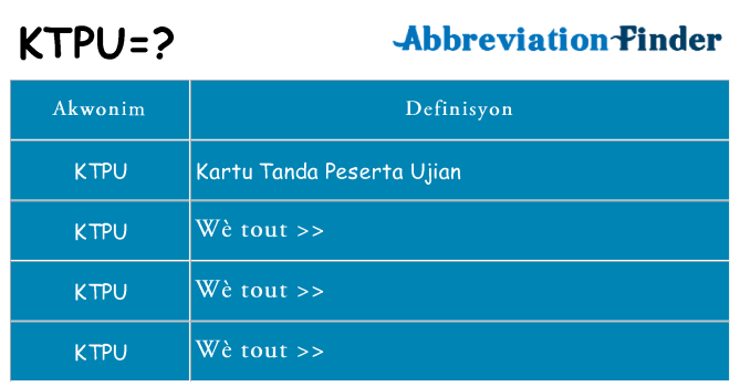 Sa ktpu, sa kanpe pou