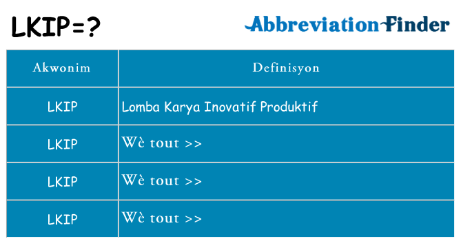 Sa lkip, sa kanpe pou