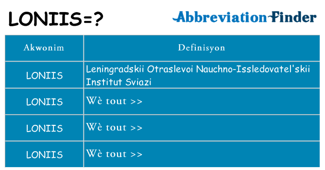 Sa loniis, sa kanpe pou
