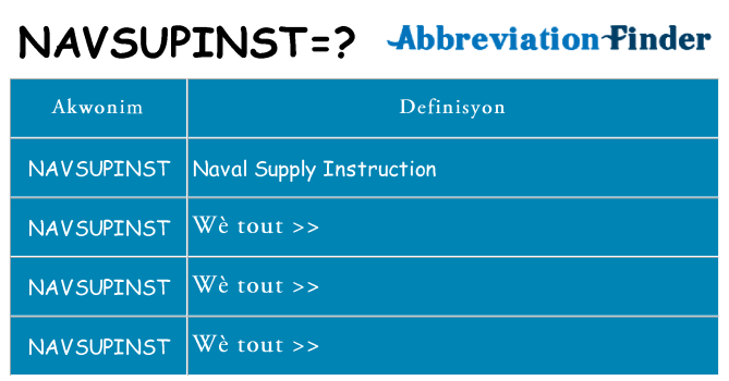 Sa navsupinst, sa kanpe pou